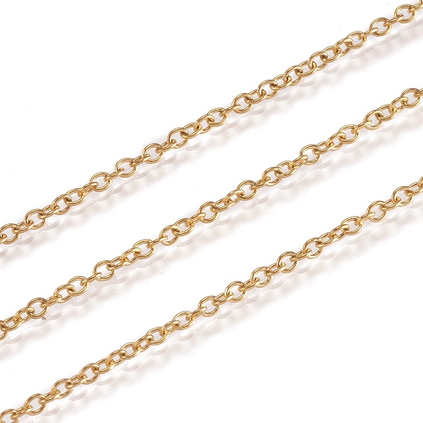 PandaHall Ion Plating(IP) 304 Stainless Steel Cable Chains, Soldered, with Spool, Oval, Golden, 2x1.5x0.4mm, about 32.8 Feet(10m)/roll 304...
PandaHall Ion Plating(IP) 304 Stainless Steel Cable Chains, Soldered, with Spool, Oval, Golden, 2x1.5x0.4mm, about 32.8 Feet(10m)/roll 304...