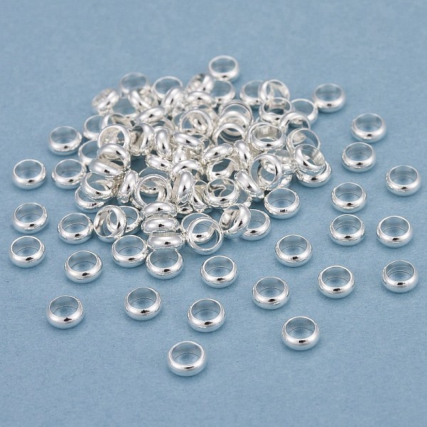 PandaHall Rack Plating Brass Spacer Beads, Long-Lasting Plated, Flat Round, 925 Sterling Silver Plated, 4.5x1.7mm, Hole: 3mm Brass Flat...
PandaHall Rack Plating Brass Spacer Beads, Long-Lasting Plated, Flat Round, 925 Sterling Silver Plated, 4.5x1.7mm, Hole: 3mm Brass Flat...