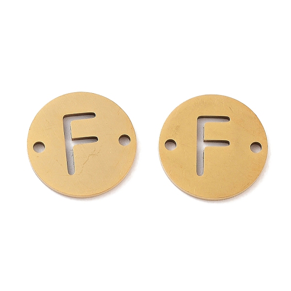 PandaHall Vacuum Plating 201 Stainless Steel Hollow Flat Round Links, Letter Connector Charms, Real 18K Gold Plated, Letter F, 12x1mm, Hole...
PandaHall Vacuum Plating 201 Stainless Steel Hollow Flat Round Links, Letter Connector Charms, Real 18K Gold Plated, Letter F, 12x1mm, Hole...