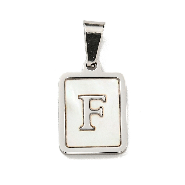 PandaHall Vacuum Plating 304 Stainless Steel Pave Natural White Shell Pendants, Rectangle with Letter Charms, Stainless Steel Color, Letter...
PandaHall Vacuum Plating 304 Stainless Steel Pave Natural White Shell Pendants, Rectangle with Letter Charms, Stainless Steel Color, Letter...