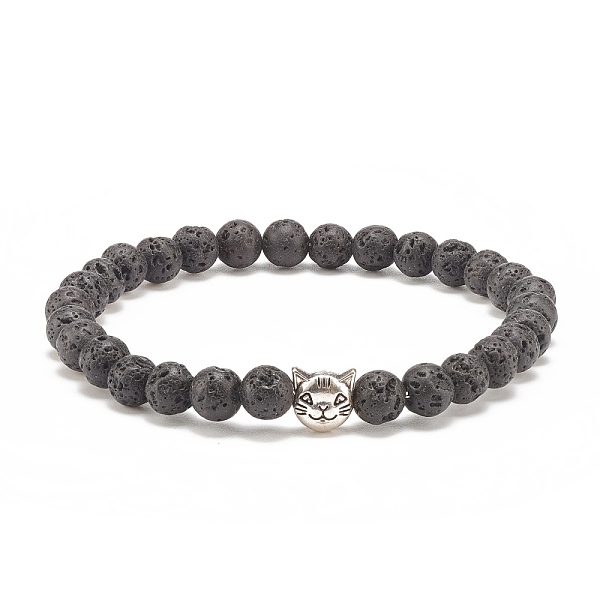 PandaHall Natural Lava Rock Stretch Bracelet with Alloy Cat Beaded, Essential Oil Gemstone Jewelry for Women, Inner Diameter: 2-1/8 inch...
PandaHall Natural Lava Rock Stretch Bracelet with Alloy Cat Beaded, Essential Oil Gemstone Jewelry for Women, Inner Diameter: 2-1/8 inch...