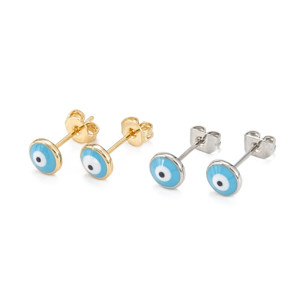PandaHall Brass Enamel Stud Earrings, Long-Lasting Plated, Flat Round with Evil Eye, Real Gold Plated & Real Platinum Plated, Mixed Color..., Green
PandaHall Brass Enamel Stud Earrings, Long-Lasting Plated, Flat Round with Evil Eye, Real Gold Plated & Real Platinum Plated, Mixed Color..., Green
