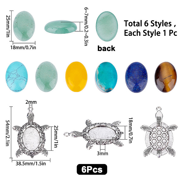 PandaHall SUNNYCLUE 1 Box Turtle Charms Tortoise Charm Pendants Natural Gemstone Cabochons for Jewelry Making Oval Cabochons 18x25mm...
PandaHall SUNNYCLUE 1 Box Turtle Charms Tortoise Charm Pendants Natural Gemstone Cabochons for Jewelry Making Oval Cabochons 18x25mm...