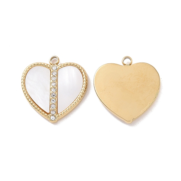 PandaHall Natural White Shell Pendants, with Ion Plating(IP) 304 Stainless Steel Micro Pave Clear Cubic Zirconia Findings, Heart Charm, Real...
PandaHall Natural White Shell Pendants, with Ion Plating(IP) 304 Stainless Steel Micro Pave Clear Cubic Zirconia Findings, Heart Charm, Real...