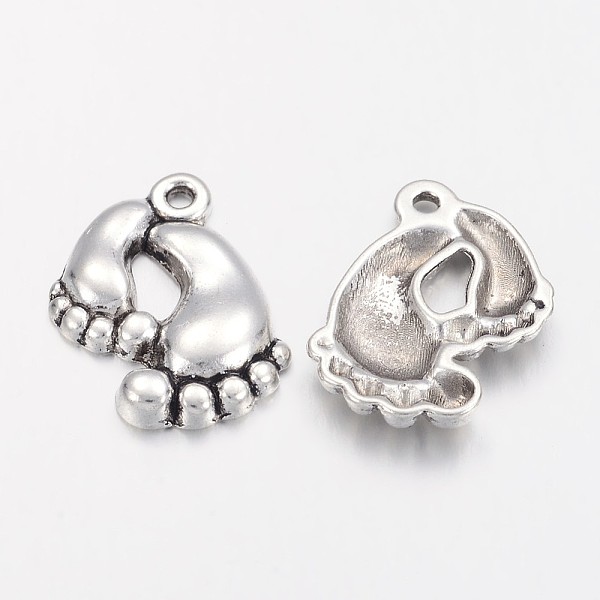 PandaHall Tibetan Style Alloy Pendants, Cadmium Free & Lead Free, Baby Feet, Antique Silver, 20x14x3mm, Hole: 1mm Alloy Body
PandaHall Tibetan Style Alloy Pendants, Cadmium Free & Lead Free, Baby Feet, Antique Silver, 20x14x3mm, Hole: 1mm Alloy Body