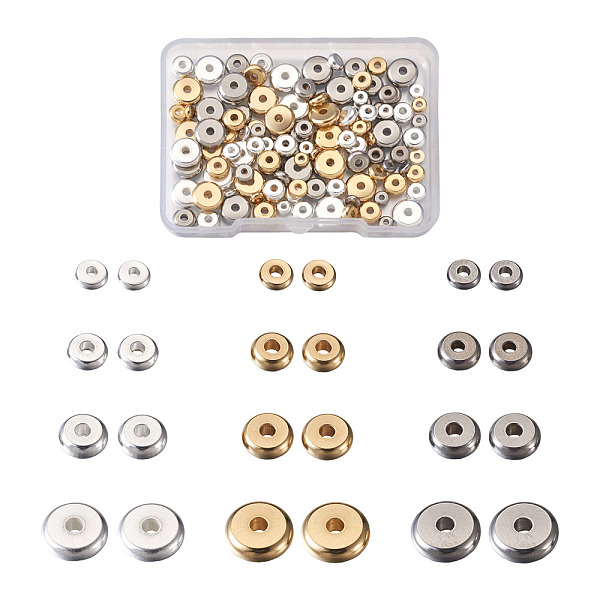 PandaHall 304 Stainless Steel Spacer Beads, Flat Round, Mixed Color, 4x1.2mm, Hole: 1.2mm, 120pcs/box 304 Stainless Steel Flat Round
PandaHall 304 Stainless Steel Spacer Beads, Flat Round, Mixed Color, 4x1.2mm, Hole: 1.2mm, 120pcs/box 304 Stainless Steel Flat Round