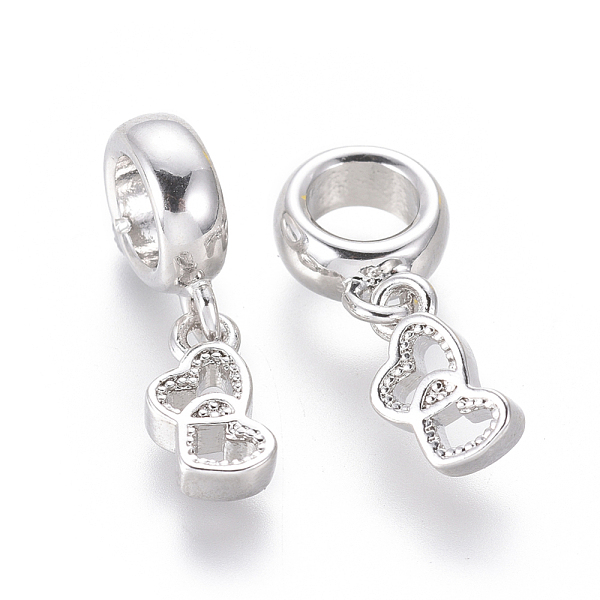 PandaHall Brass European Dangle Charms, Large Hole Pendants, Heart, Platinum, 18.5mm, Hole: 4.5mm, Heart: 9.5x5x2.5mm Brass Heart
PandaHall Brass European Dangle Charms, Large Hole Pendants, Heart, Platinum, 18.5mm, Hole: 4.5mm, Heart: 9.5x5x2.5mm Brass Heart