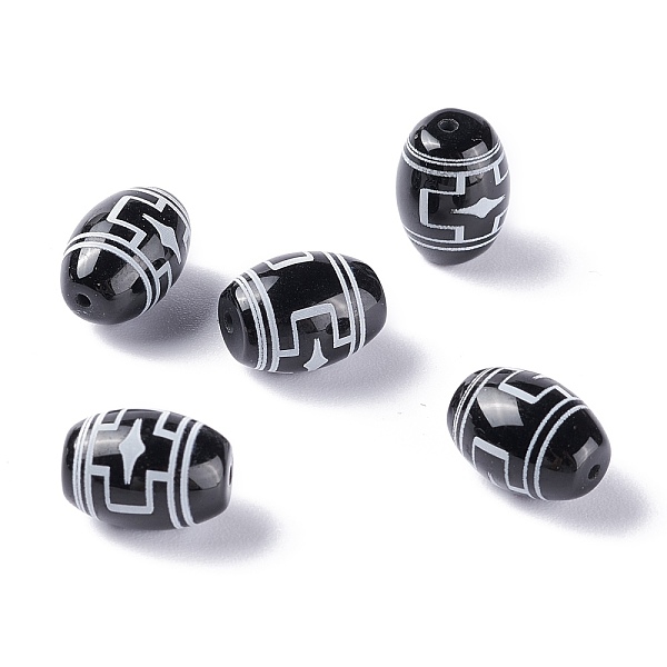 PandaHall Tibetan Style dZi Beads, Natural Agate Beads, Dyed & Heated, Oval, Cross Pattern, 13.5x10mm, Hole: 1.2mm Tibetan Agate Oval
PandaHall Tibetan Style dZi Beads, Natural Agate Beads, Dyed & Heated, Oval, Cross Pattern, 13.5x10mm, Hole: 1.2mm Tibetan Agate Oval