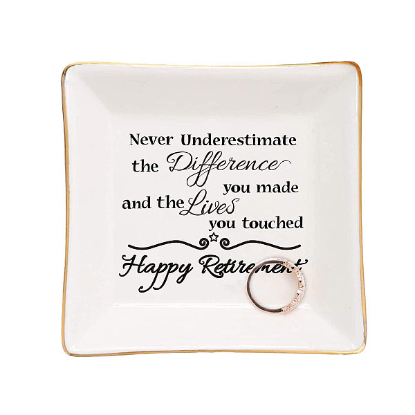 PandaHall Porcelain Square Ring Holder, Jewelry Tray, for Holding Small Jewelries, Rings, Necklaces, Earrings, Bracelets, Trinket, for Women...
PandaHall Porcelain Square Ring Holder, Jewelry Tray, for Holding Small Jewelries, Rings, Necklaces, Earrings, Bracelets, Trinket, for Women...