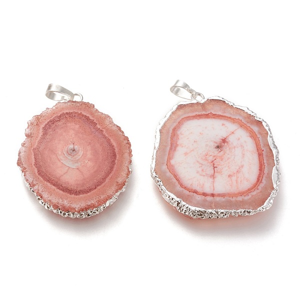 PandaHall Dyed Natural Druzy Solar Quartz Crystal Pendants, Edge Plated, with Brass Bails, Sunflower, Silver, Coral, 40~50x30~45x5~6mm, Hole..., Red
PandaHall Dyed Natural Druzy Solar Quartz Crystal Pendants, Edge Plated, with Brass Bails, Sunflower, Silver, Coral, 40~50x30~45x5~6mm, Hole..., Red