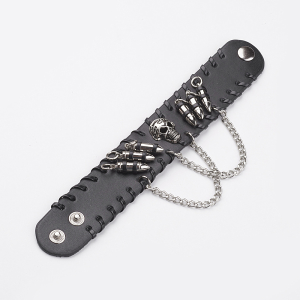 PandaHall Punk Rock Style Cowhide Leather Rivet Bracelets, with Alloy & Iron Findings, Black, 220x35x2mm(8-5/8 inchx1-3/8 inch) Leather...
PandaHall Punk Rock Style Cowhide Leather Rivet Bracelets, with Alloy & Iron Findings, Black, 220x35x2mm(8-5/8 inchx1-3/8 inch) Leather...