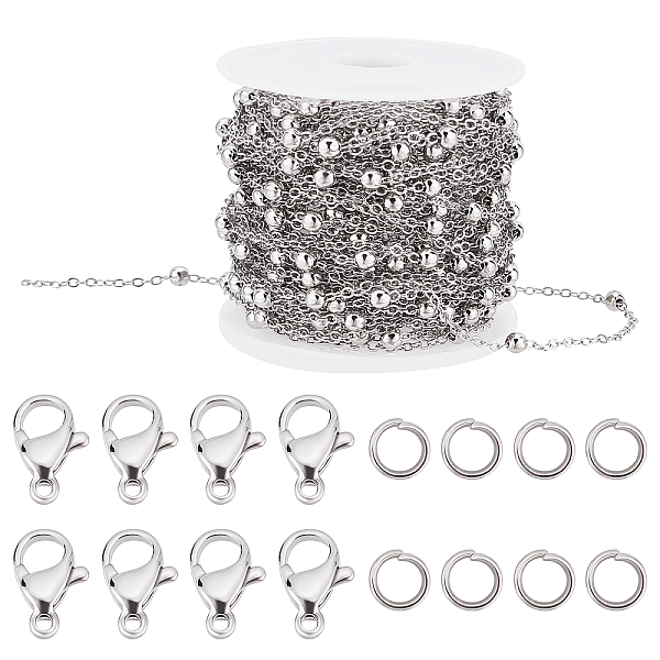 PandaHall Beebeecraft 32.8 Feet Jewelry Making Chains Platinum Plated Ball Beaded Link Cable Chain with 20 Lobster Claw Clasps and 50 Jump...
PandaHall Beebeecraft 32.8 Feet Jewelry Making Chains Platinum Plated Ball Beaded Link Cable Chain with 20 Lobster Claw Clasps and 50 Jump...