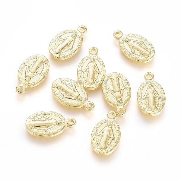 PandaHall Brass Charms, Long-Lasting Plated, Miraculous Medal, Oval with Virgin Mary, Real 18K Gold Plated, 14x8x1.5mm, Hole: 1.2mm Brass...
PandaHall Brass Charms, Long-Lasting Plated, Miraculous Medal, Oval with Virgin Mary, Real 18K Gold Plated, 14x8x1.5mm, Hole: 1.2mm Brass...