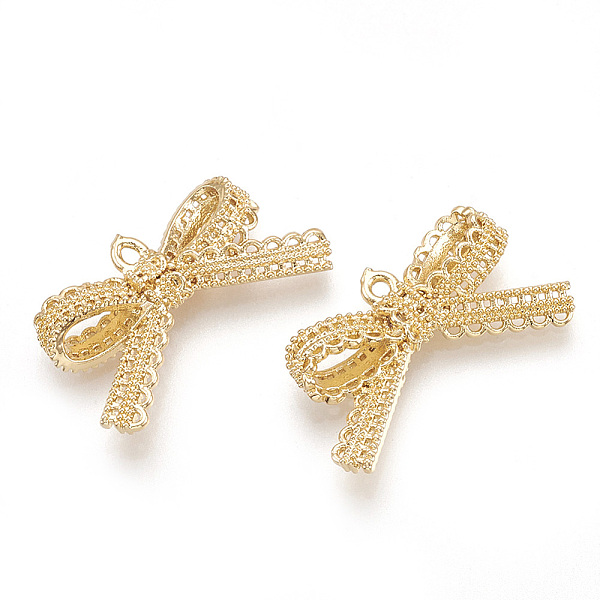 PandaHall Brass Charms, Real 18K Gold Plated, Bowknot, 12.5x22.5x3.5mm, Hole: 1mm Brass Bowknot
PandaHall Brass Charms, Real 18K Gold Plated, Bowknot, 12.5x22.5x3.5mm, Hole: 1mm Brass Bowknot