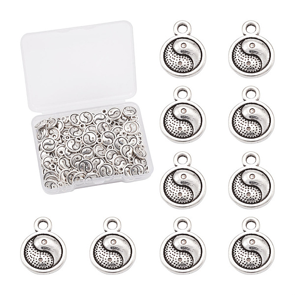 PandaHall Craftdady 100Pcs Tibetan Style Alloy Charms Pendants, Flat Round Carved Yin Yang, Cadmium Free & Nickel Free & Lead Free, Antique...
PandaHall Craftdady 100Pcs Tibetan Style Alloy Charms Pendants, Flat Round Carved Yin Yang, Cadmium Free & Nickel Free & Lead Free, Antique...