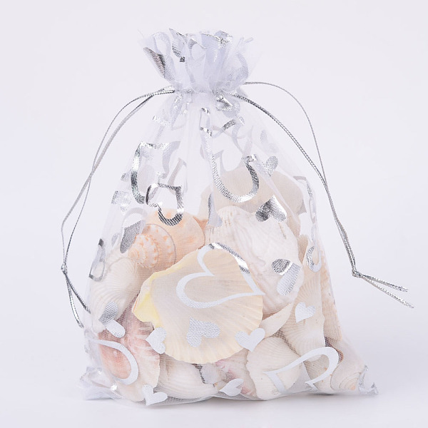 PandaHall Heart Printed Organza Bags, Gift Bags, Rectangle, White, 18x13cm Organza Rectangle White
PandaHall Heart Printed Organza Bags, Gift Bags, Rectangle, White, 18x13cm Organza Rectangle White