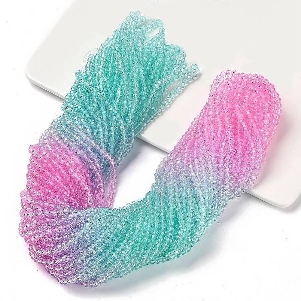 PandaHall Transparent Painted Glass Beads Strands, Faceted, Rondelle, Colorful, 3.7x3.2mm, Hole: 0.7mm, about 105pcs/strand, 13.39''(34cm)...
PandaHall Transparent Painted Glass Beads Strands, Faceted, Rondelle, Colorful, 3.7x3.2mm, Hole: 0.7mm, about 105pcs/strand, 13.39''(34cm)...