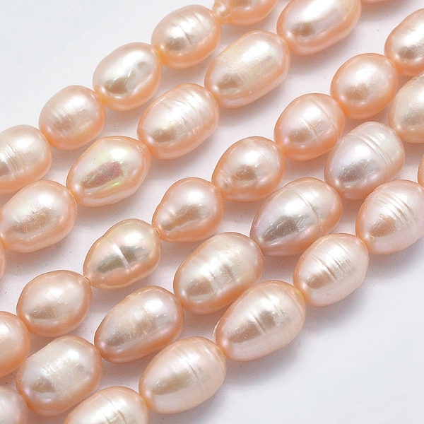 PandaHall Natural Cultured Freshwater Pearl Beads Strands, Rice, Light Salmon, 8~13x7mm, Hole: 0.8mm, about 42pcs/strand, 14 inch(35.5cm)...
PandaHall Natural Cultured Freshwater Pearl Beads Strands, Rice, Light Salmon, 8~13x7mm, Hole: 0.8mm, about 42pcs/strand, 14 inch(35.5cm)...