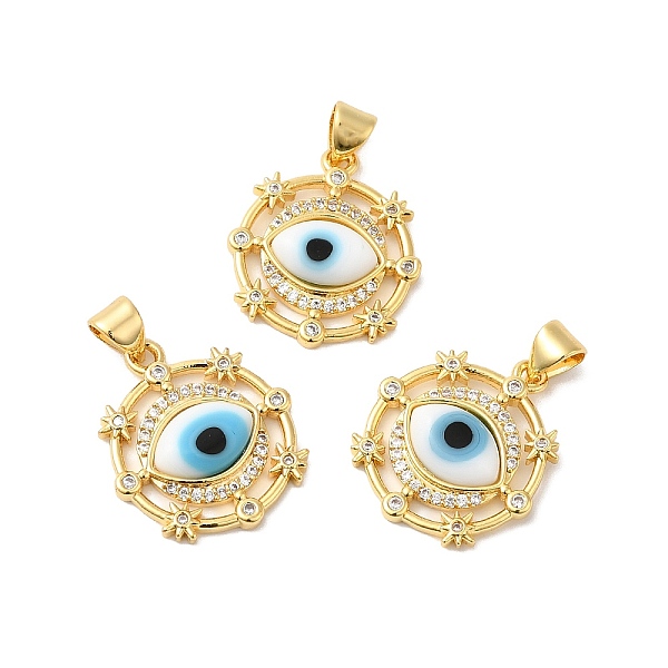 PandaHall Handmade Evil Eye Lampwork Pendants, with Brass Cubic Zirconia Finding, Cadmium Free & Lead Free, Real 18K Gold Plated, Flat Round..., White
PandaHall Handmade Evil Eye Lampwork Pendants, with Brass Cubic Zirconia Finding, Cadmium Free & Lead Free, Real 18K Gold Plated, Flat Round..., White