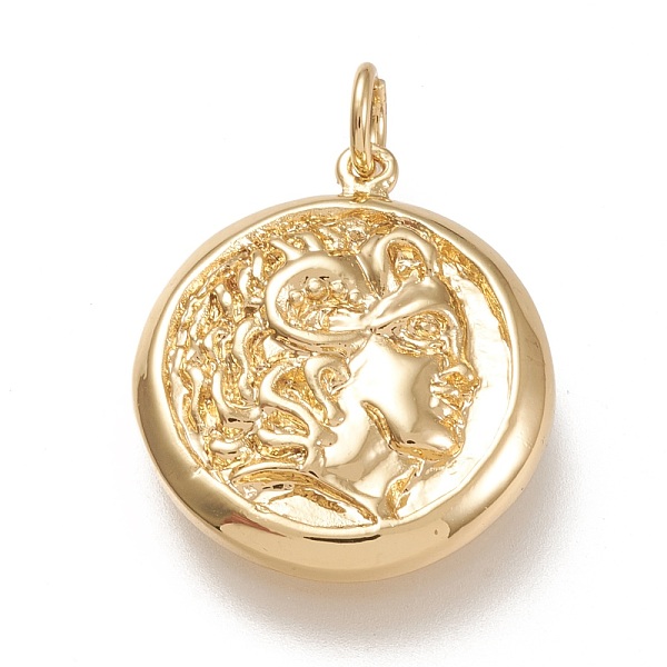 PandaHall Brass Pendants, with Jump Rings, Flat Round with Woman, Real 18K Gold Plated, 20.5x17.5x3mm, Jump Ring: 5x1mm, 3mm Inner Diameter...
PandaHall Brass Pendants, with Jump Rings, Flat Round with Woman, Real 18K Gold Plated, 20.5x17.5x3mm, Jump Ring: 5x1mm, 3mm Inner Diameter...