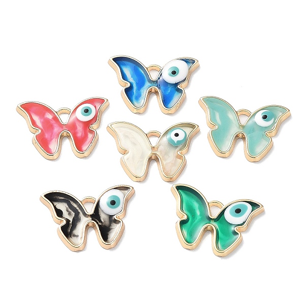 PandaHall Alloy Enamel Pendants, Light Gold, Butterfly with Evil Eye Charm, Mixed Color, 17.5x25x2.5mm, Hole: 2.5x3mm Alloy+Enamel Butterfly..., Multicolor
PandaHall Alloy Enamel Pendants, Light Gold, Butterfly with Evil Eye Charm, Mixed Color, 17.5x25x2.5mm, Hole: 2.5x3mm Alloy+Enamel Butterfly..., Multicolor