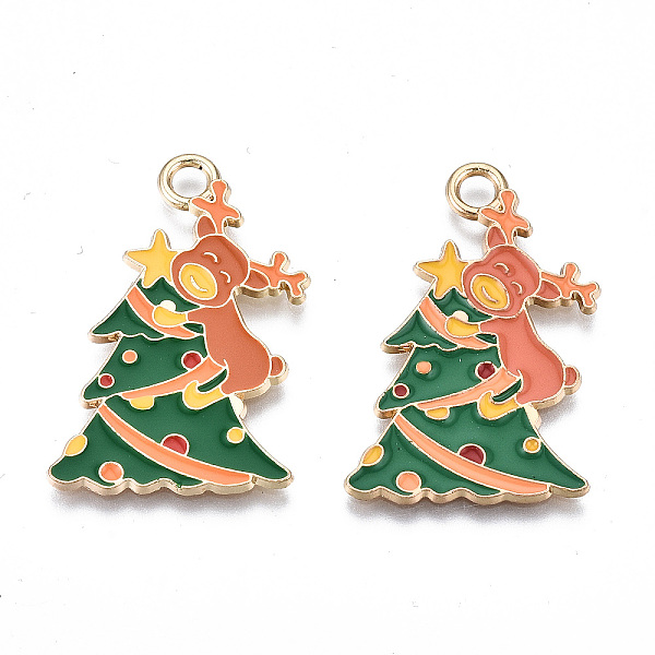 PandaHall Eco-Friendly Alloy Enamel Pendants, Cadmium Free & Lead Free & Nickel Free, Christmas Reindeer/Stag, Light Gold, Green...
PandaHall Eco-Friendly Alloy Enamel Pendants, Cadmium Free & Lead Free & Nickel Free, Christmas Reindeer/Stag, Light Gold, Green...