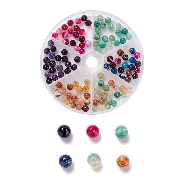 PandaHall Natural Striped Agate/Banded Agate Beads, Dyed & Heated, Round, Mixed Color, 6mm, Hole: 1mm, 120pcs/box Banded Agate Round..., Multicolor
PandaHall Natural Striped Agate/Banded Agate Beads, Dyed & Heated, Round, Mixed Color, 6mm, Hole: 1mm, 120pcs/box Banded Agate Round..., Multicolor