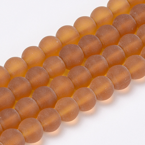 PandaHall Transparent Glass Beads Strands, Frosted, Round, Dark Goldenrod, 8mm, Hole: 1.5mm, about 42pcs/strand, 11.8 inch Glass Round Gold
PandaHall Transparent Glass Beads Strands, Frosted, Round, Dark Goldenrod, 8mm, Hole: 1.5mm, about 42pcs/strand, 11.8 inch Glass Round Gold