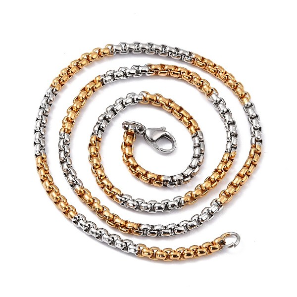 PandaHall 304 Stainless Steel Box Chain Necklaces, with Lobster Claw Clasps, Golden & Stainless Steel Color, 19.7 inch(50cm), 3.5mm 304...
PandaHall 304 Stainless Steel Box Chain Necklaces, with Lobster Claw Clasps, Golden & Stainless Steel Color, 19.7 inch(50cm), 3.5mm 304...