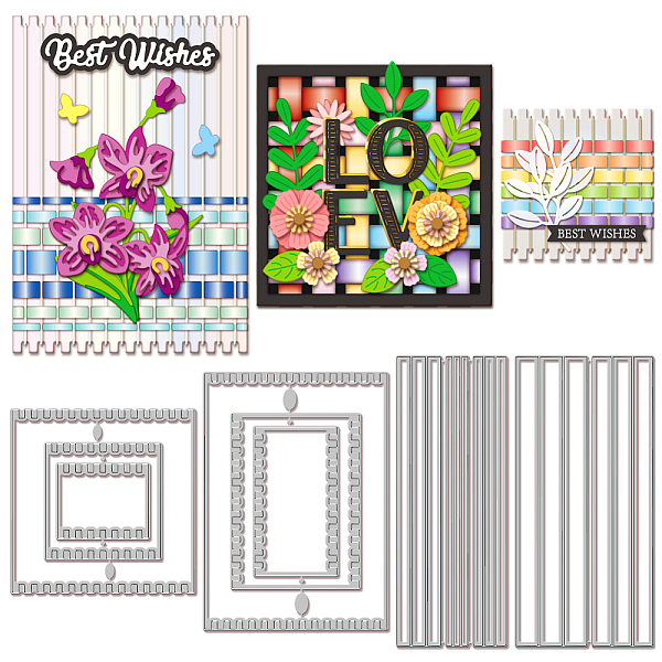 PandaHall GLOBLELAND Woven Card Rectangular Strips Cutting Dies for Card Making Rectangular bar Metal Die Cuts Cutting Dies Templates for...
PandaHall GLOBLELAND Woven Card Rectangular Strips Cutting Dies for Card Making Rectangular bar Metal Die Cuts Cutting Dies Templates for...