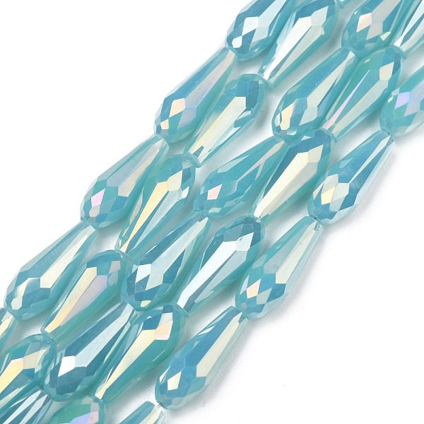 PandaHall Electroplated Opaque Glass Beads Strands, Full Rainbow Plated, Faceted, Teardrop, Light Sky Blue, 15x6mm, Hole: 1mm, about...
PandaHall Electroplated Opaque Glass Beads Strands, Full Rainbow Plated, Faceted, Teardrop, Light Sky Blue, 15x6mm, Hole: 1mm, about...