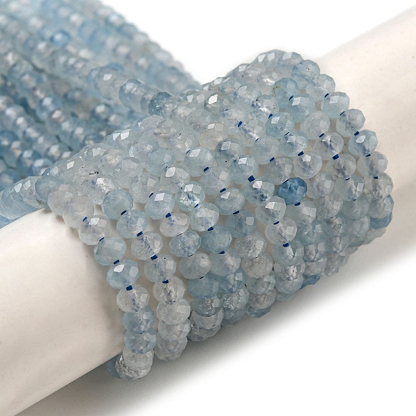 PandaHall Natural Aquamarine Beads Strands, Faceted, Grade A, Rondelle, 4x3mm, Hole: 0.6mm, about 138pcs/strand, 15.39''(39.1cm) Aquamarine...
PandaHall Natural Aquamarine Beads Strands, Faceted, Grade A, Rondelle, 4x3mm, Hole: 0.6mm, about 138pcs/strand, 15.39''(39.1cm) Aquamarine...