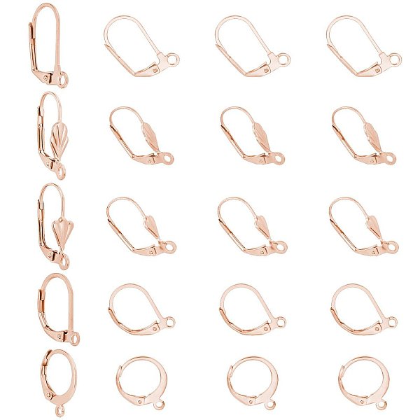 PandaHall 20Pcs 5 Style Vacuum Plating 304 Stainless Steel Leverback Earring Findings, with Loop, Rose Gold, 14.5x12x2mm, Hole: 1mm, Pin...
PandaHall 20Pcs 5 Style Vacuum Plating 304 Stainless Steel Leverback Earring Findings, with Loop, Rose Gold, 14.5x12x2mm, Hole: 1mm, Pin...