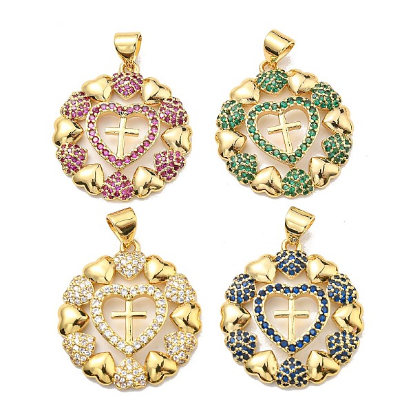 PandaHall Rack Plating Brass Cubic Zirconia Pendants, Lead Free & Cadmium Free, Long-Lasting, Flat Round, Real 18K Gold Plated, 24x22x3mm..., Multicolor
PandaHall Rack Plating Brass Cubic Zirconia Pendants, Lead Free & Cadmium Free, Long-Lasting, Flat Round, Real 18K Gold Plated, 24x22x3mm..., Multicolor