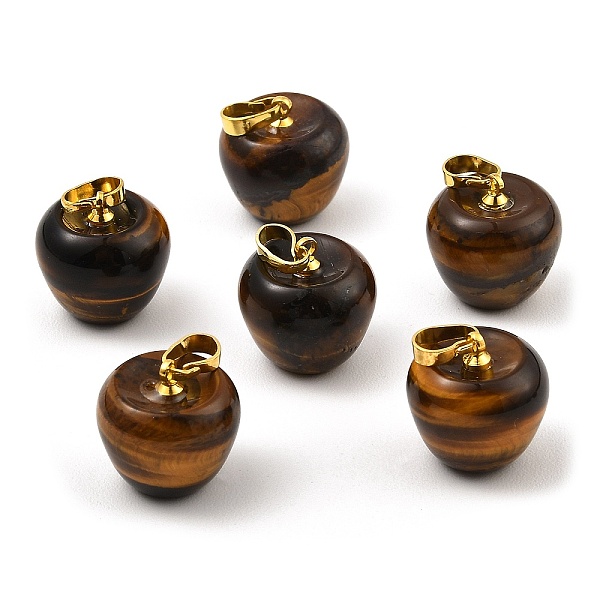 PandaHall Natural Tiger Eye Teacher Apple Charms, with Golden Plated Brass Snap on Bails, 14.5x14mm, Hole: 6.5x4mm Tiger Eye Apple
PandaHall Natural Tiger Eye Teacher Apple Charms, with Golden Plated Brass Snap on Bails, 14.5x14mm, Hole: 6.5x4mm Tiger Eye Apple