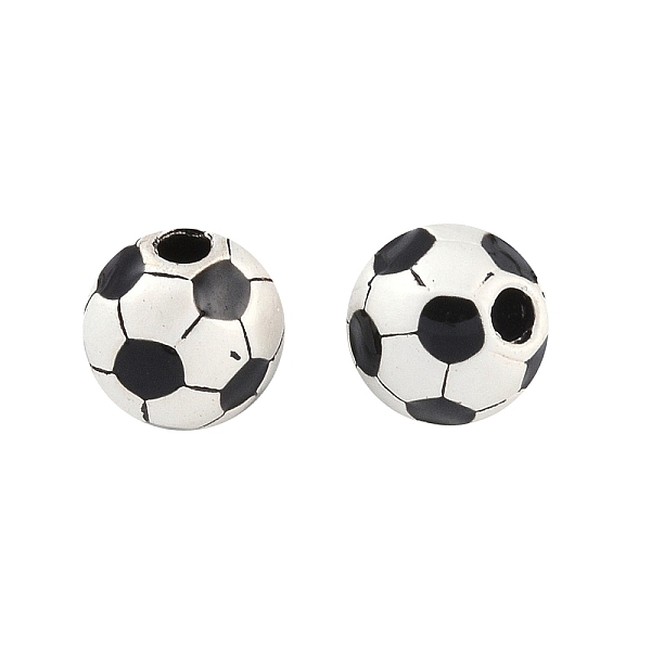 PandaHall Alloy Enamel Beads, Football, Matte Silver Color, 9.5mm, Hole: 2.5mm Alloy+Enamel Football
PandaHall Alloy Enamel Beads, Football, Matte Silver Color, 9.5mm, Hole: 2.5mm Alloy+Enamel Football