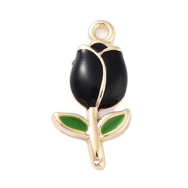 PandaHall Golden Plated Alloy Enamel Pendants, Tulip Charms, Black, 22x11x3mm, Hole: 1.6mm Alloy+Enamel Flower Black
PandaHall Golden Plated Alloy Enamel Pendants, Tulip Charms, Black, 22x11x3mm, Hole: 1.6mm Alloy+Enamel Flower Black