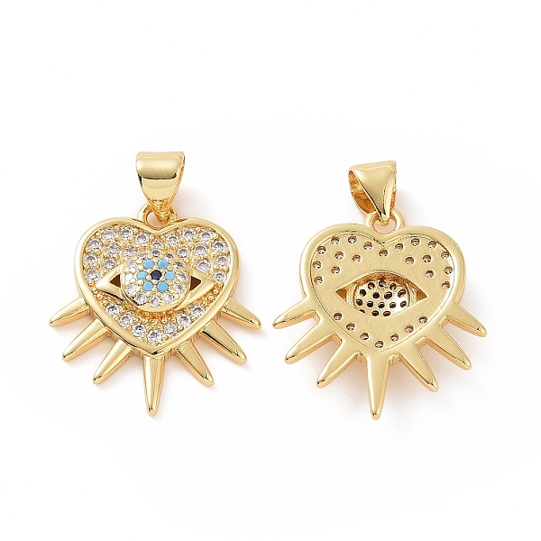 PandaHall Brass Micro Pave Cubic Zirconia Pendants, Heart with Evil Eye Charm, Golden, 24x17.5x3.5mm, Hole: 5x3mm Brass+Cubic Zirconia Heart..., Cyan
PandaHall Brass Micro Pave Cubic Zirconia Pendants, Heart with Evil Eye Charm, Golden, 24x17.5x3.5mm, Hole: 5x3mm Brass+Cubic Zirconia Heart..., Cyan