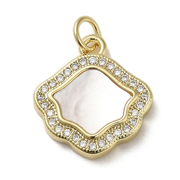 PandaHall Brass Micro Pave Cubic Zirconia Pendants, with Shell, Real 18K Gold Plated, 17.5x16x3mm, Hole: 3.4mm Brass+Cubic Zirconia+Shell..., Clear
PandaHall Brass Micro Pave Cubic Zirconia Pendants, with Shell, Real 18K Gold Plated, 17.5x16x3mm, Hole: 3.4mm Brass+Cubic Zirconia+Shell..., Clear