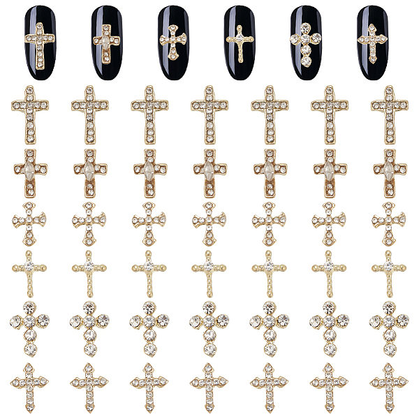 PandaHall 48 Pcs 6 Styles Rhinestone Cross Nail Charms, Gothic Punk Alloy Nail Cabochons Metal 3D Cross Nail Art Decoration for Women DIY...
PandaHall 48 Pcs 6 Styles Rhinestone Cross Nail Charms, Gothic Punk Alloy Nail Cabochons Metal 3D Cross Nail Art Decoration for Women DIY...