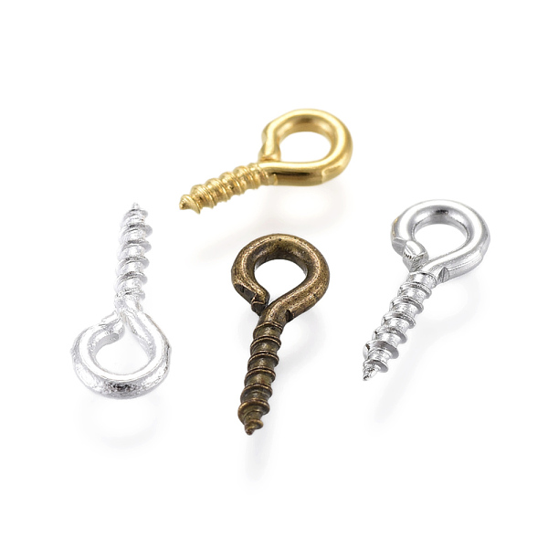 PandaHall Iron Screw Eye Pin Peg Bails, for DIY Jewelry Making Crafts, Mixed Color, 8~10x4x1mm, Hole: 2mm, about 235~265pcs/20g Iron
PandaHall Iron Screw Eye Pin Peg Bails, for DIY Jewelry Making Crafts, Mixed Color, 8~10x4x1mm, Hole: 2mm, about 235~265pcs/20g Iron