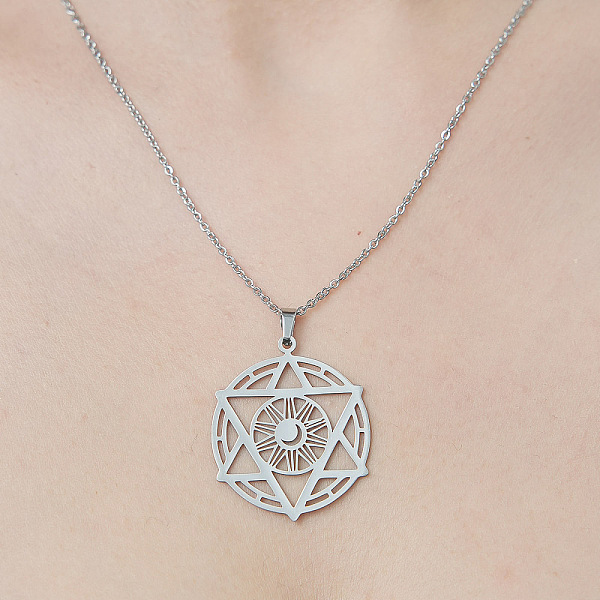 PandaHall 201 Stainless Steel Star of David Pendant Necklace, Stainless Steel Color, 17.72 inch(45cm) 201 Stainless Steel Star of David
PandaHall 201 Stainless Steel Star of David Pendant Necklace, Stainless Steel Color, 17.72 inch(45cm) 201 Stainless Steel Star of David