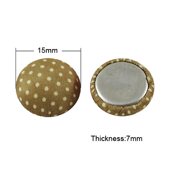 PandaHall Woven Cabochons, with Aluminum Bottom, Half Round, Dark Goldenrod, 15x7mm Cloth Half Round
PandaHall Woven Cabochons, with Aluminum Bottom, Half Round, Dark Goldenrod, 15x7mm Cloth Half Round