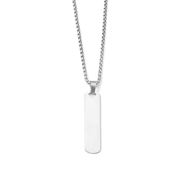 PandaHall 201 Stainless Steel Pendant Necklaces for Man, Rectangle, Stainless Steel Color, 23.66 inch(60.1cm), Rectangle: 39.5x9x1.3mm...
PandaHall 201 Stainless Steel Pendant Necklaces for Man, Rectangle, Stainless Steel Color, 23.66 inch(60.1cm), Rectangle: 39.5x9x1.3mm...