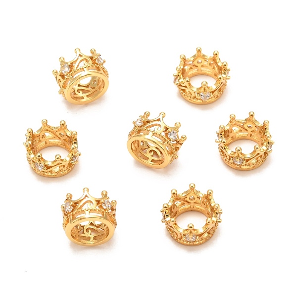 PandaHall Brass Micro Pave Clear Cubic Zirconia European Beads, Long-Lasting Plated, Large Hole Bead, Crown, Real 18K Gold Plated, 11x6.5mm...
PandaHall Brass Micro Pave Clear Cubic Zirconia European Beads, Long-Lasting Plated, Large Hole Bead, Crown, Real 18K Gold Plated, 11x6.5mm...