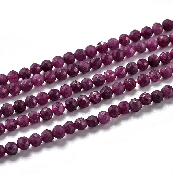 PandaHall Natural Ruby/Red Corundum Beads Strands, Faceted, Round, 4mm, Hole: 0.6mm, about 110pcs/strand, 15.35 inch(39cm) Ruby Round
PandaHall Natural Ruby/Red Corundum Beads Strands, Faceted, Round, 4mm, Hole: 0.6mm, about 110pcs/strand, 15.35 inch(39cm) Ruby Round