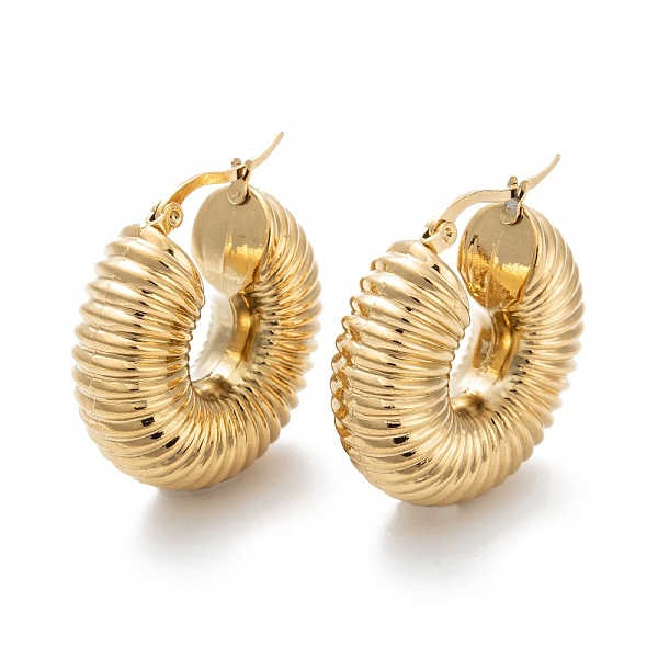 PandaHall Chunky Vintage Grooved Hoop Earrings for Women, 304 Stainless Steel Earrings, Round, Real 24K Gold Plated, 32x30x11mm, Pin: 0.8mm...
PandaHall Chunky Vintage Grooved Hoop Earrings for Women, 304 Stainless Steel Earrings, Round, Real 24K Gold Plated, 32x30x11mm, Pin: 0.8mm...