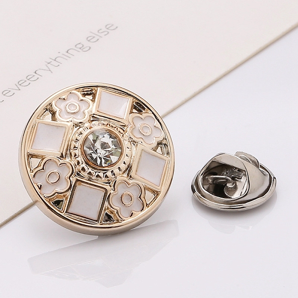 PandaHall Plastic Brooch, Alloy Pin, with Rhinestone, Enamel, for Garment Accessories, Round with Flower & Square, Snow, 21mm Plastic Round..., White
PandaHall Plastic Brooch, Alloy Pin, with Rhinestone, Enamel, for Garment Accessories, Round with Flower & Square, Snow, 21mm Plastic Round..., White