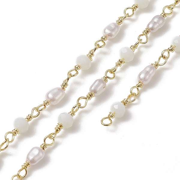 PandaHall Handmade Plastic Pearl & Abacus Beaded Chains, with Rack Plating Golden Brass Findings, Unwelded, with Card Paper, White...
PandaHall Handmade Plastic Pearl & Abacus Beaded Chains, with Rack Plating Golden Brass Findings, Unwelded, with Card Paper, White...
