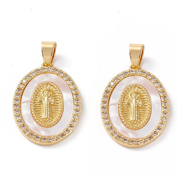 PandaHall Brass Micro Pave Clear Cubic Zirconia Pendants, Long-Lasting Plated, Oval with Virgin Mary, Real 18K Gold Plated, 27x19x2.5mm...
PandaHall Brass Micro Pave Clear Cubic Zirconia Pendants, Long-Lasting Plated, Oval with Virgin Mary, Real 18K Gold Plated, 27x19x2.5mm...